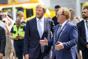 King Willem-Alexander Visits Oude Pekela - Netherlands