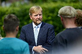 King Willem-Alexander Visits Oude Pekela - Netherlands
