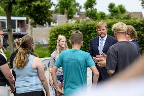 King Willem-Alexander Visits Oude Pekela - Netherlands