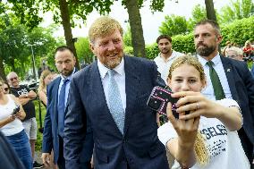 King Willem-Alexander Visits Oude Pekela - Netherlands