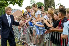 King Willem-Alexander Visits Oude Pekela - Netherlands