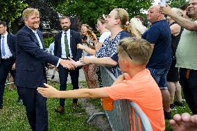 King Willem-Alexander Visits Oude Pekela - Netherlands