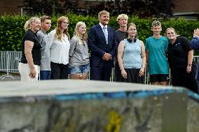 King Willem-Alexander Visits Oude Pekela - Netherlands