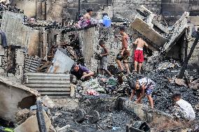 Aftermath a Fire at A Slum Area - Philippines