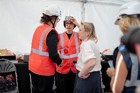 Rachida Dati visit the site of the Centre Pompidou Francilien - Massy AJ