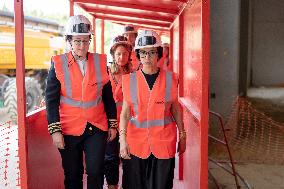 Rachida Dati visit the site of the Centre Pompidou Francilien - Massy AJ