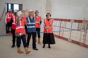 Rachida Dati visit the site of the Centre Pompidou Francilien - Massy AJ