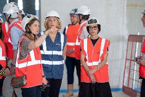 Rachida Dati visit the site of the Centre Pompidou Francilien - Massy AJ