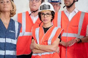 Rachida Dati visit the site of the Centre Pompidou Francilien - Massy AJ