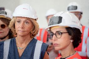 Rachida Dati visit the site of the Centre Pompidou Francilien - Massy AJ