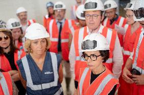 Rachida Dati visit the site of the Centre Pompidou Francilien - Massy AJ