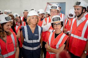Rachida Dati visit the site of the Centre Pompidou Francilien - Massy AJ