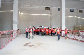 Rachida Dati visit the site of the Centre Pompidou Francilien - Massy AJ