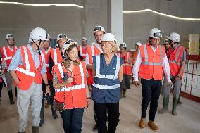 Rachida Dati visit the site of the Centre Pompidou Francilien - Massy AJ