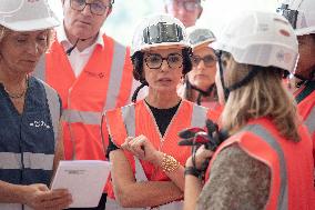 Rachida Dati visit the site of the Centre Pompidou Francilien - Massy AJ
