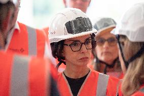 Rachida Dati visit the site of the Centre Pompidou Francilien - Massy AJ