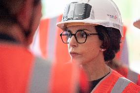 Rachida Dati visit the site of the Centre Pompidou Francilien - Massy AJ