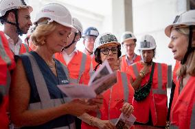 Rachida Dati visit the site of the Centre Pompidou Francilien - Massy AJ