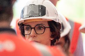 Rachida Dati visit the site of the Centre Pompidou Francilien - Massy AJ
