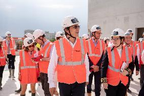 Rachida Dati visit the site of the Centre Pompidou Francilien - Massy AJ