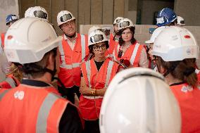 Rachida Dati visit the site of the Centre Pompidou Francilien - Massy AJ