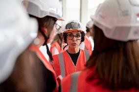 Rachida Dati visit the site of the Centre Pompidou Francilien - Massy AJ
