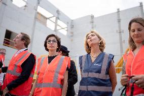 Rachida Dati visit the site of the Centre Pompidou Francilien - Massy AJ