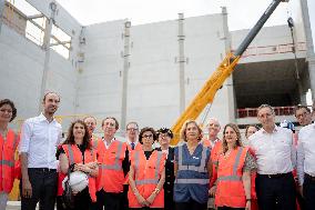 Rachida Dati visit the site of the Centre Pompidou Francilien - Massy AJ