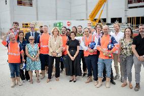Rachida Dati visit the site of the Centre Pompidou Francilien - Massy AJ