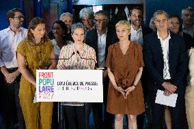 Press conference on a joint candidacy by left parties for the 2027 presidential election - Bagneux RL