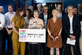 Press conference on a joint candidacy by left parties for the 2027 presidential election - Bagneux RL
