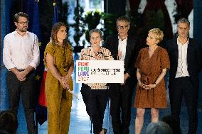 Press conference on a joint candidacy by left parties for the 2027 presidential election - Bagneux RL