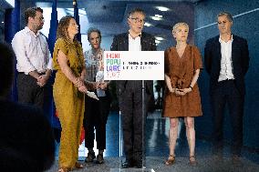 Press conference on a joint candidacy by left parties for the 2027 presidential election - Bagneux RL