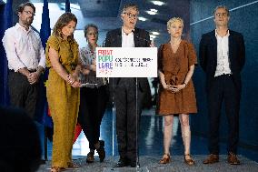 Press conference on a joint candidacy by left parties for the 2027 presidential election - Bagneux RL