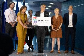Press conference on a joint candidacy by left parties for the 2027 presidential election - Bagneux RL