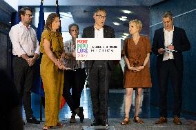 Press conference on a joint candidacy by left parties for the 2027 presidential election - Bagneux RL
