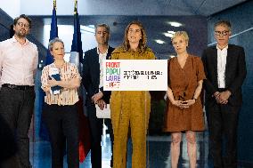 Press conference on a joint candidacy by left parties for the 2027 presidential election - Bagneux RL