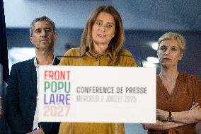Press conference on a joint candidacy by left parties for the 2027 presidential election - Bagneux RL