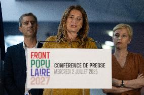 Press conference on a joint candidacy by left parties for the 2027 presidential election - Bagneux RL