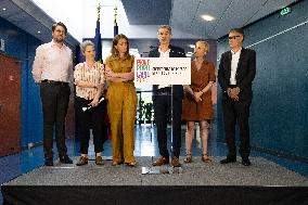 Press conference on a joint candidacy by left parties for the 2027 presidential election - Bagneux RL
