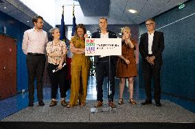 Press conference on a joint candidacy by left parties for the 2027 presidential election - Bagneux RL
