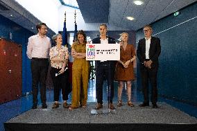 Press conference on a joint candidacy by left parties for the 2027 presidential election - Bagneux RL