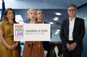 Press conference on a joint candidacy by left parties for the 2027 presidential election - Bagneux RL