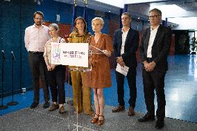 Press conference on a joint candidacy by left parties for the 2027 presidential election - Bagneux RL