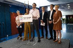 Press conference on a joint candidacy by left parties for the 2027 presidential election - Bagneux RL