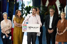 Press conference on a joint candidacy by left parties for the 2027 presidential election - Bagneux RL