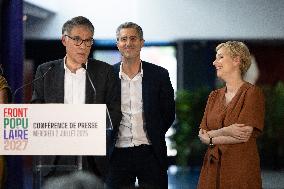 Press conference on a joint candidacy by left parties for the 2027 presidential election - Bagneux RL