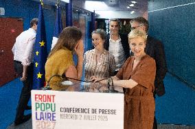 Press conference on a joint candidacy by left parties for the 2027 presidential election - Bagneux RL