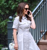Natalie Portman Filming On The Good Sex Movie Set - NYC
