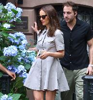 Natalie Portman Filming On The Good Sex Movie Set - NYC